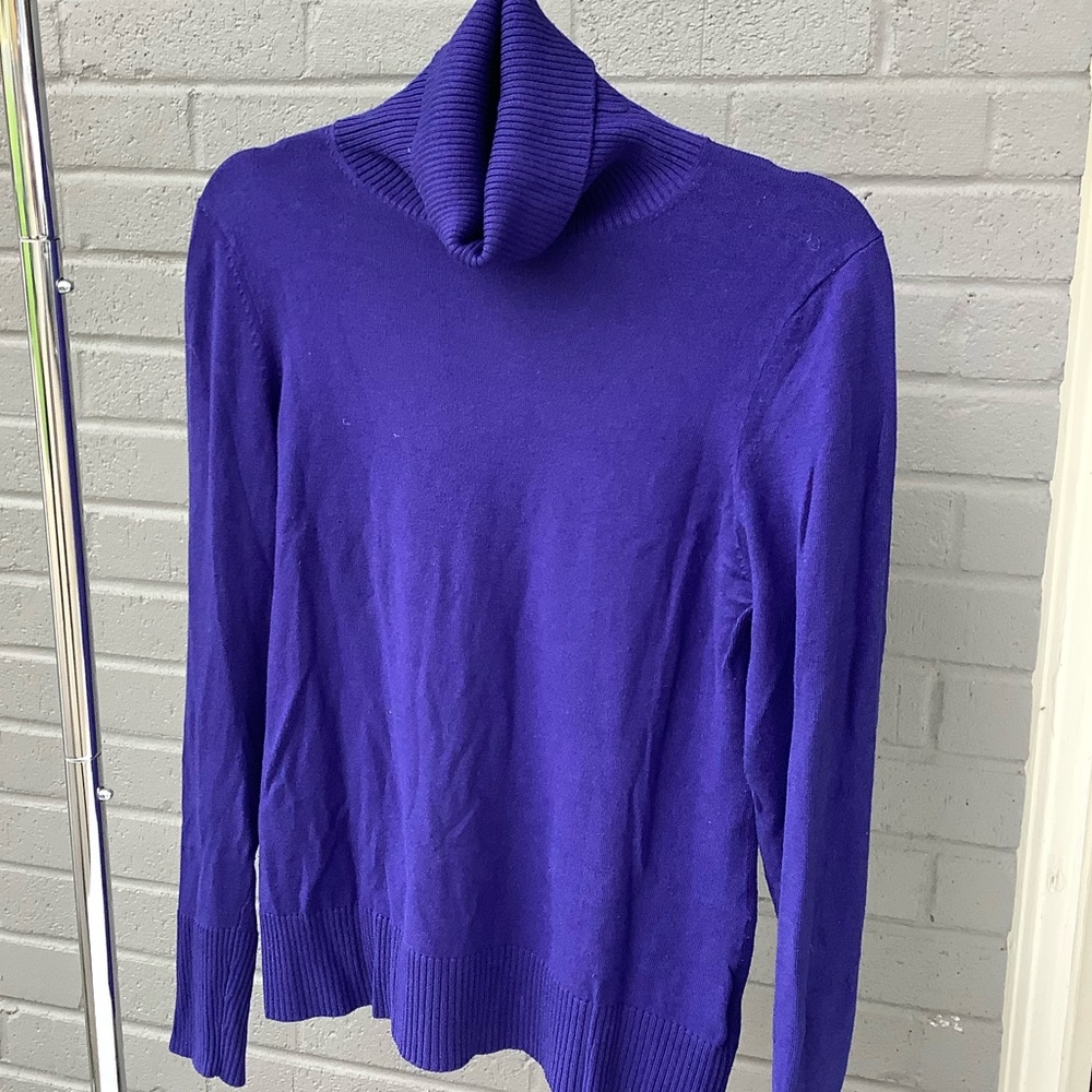 Dark purple turtleneck sweater